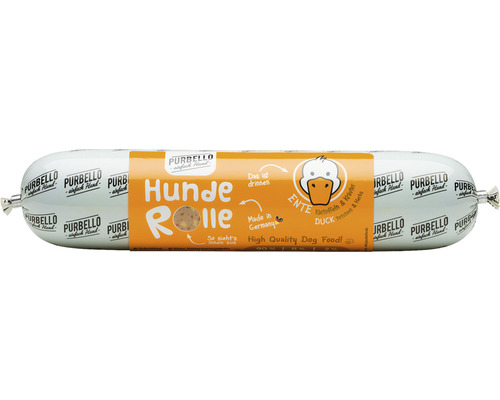 Hundesnack Purbello Hunderolle mit Ente 400 g PurBello Hunderolle mit Ente, Kartoffeln und Kräutern als Hundefutter