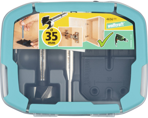 Wolfcraft Forstnerbohrer Set in Aufbewahrungsbox