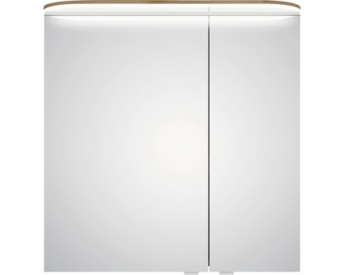 Spiegelschrank Balto Sprint 70 x 17 x 72,3 cm eiche riviera 2-türig LED IP 20 Spiegelschrank mit zwei Türen und Beleuchtung