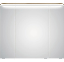 Spiegelschrank Balto Sprint 85,2 x 17 x 72,3 cm eiche riviera 3-türig LED IP 20