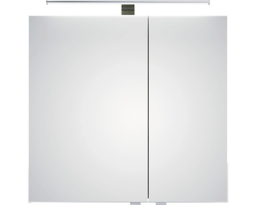 Spiegelschrank Serie 6005 Sprint 75 x 17 x 70,3 cm eiche riviera 2-türig LED IP 20 Spiegelschrank mit Beleuchtung für das Badezimmer