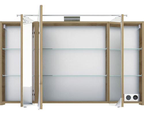 Spiegelschrank mit Regalböden und Beleuchtung