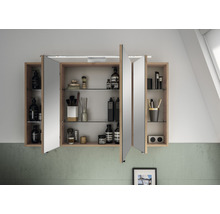 Spiegelschrank Serie 6005 Sprint 120 x 17 x 73 cm eiche riviera 3-türig LED IP 20