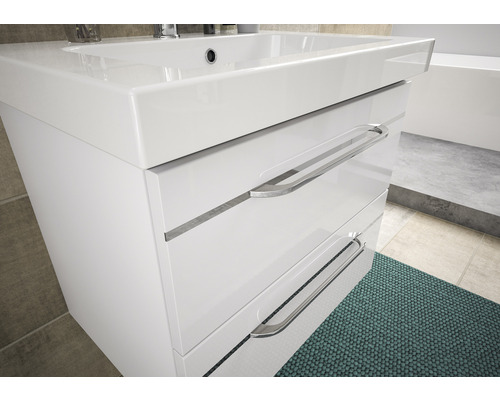 Waschtischunterschrank mit zwei Schubladen und Waschbecken