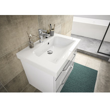 Badmöbel-Set Balto Sprint BxT 64,5 x 44 cm Frontfarbe weiß hochglanz 2-teilig mit Waschtisch Mineralmarmor