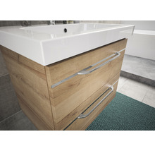 Waschtischunterschrank mit zwei Schubladen und Aufsatzwaschbecken