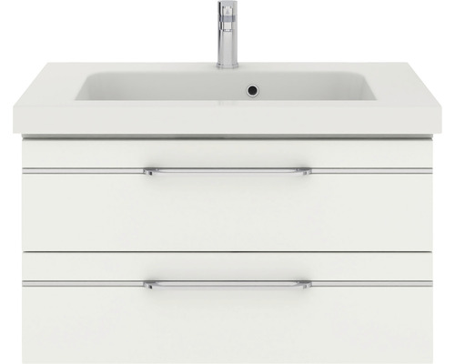 Waschtischunterschrank mit Waschbecken und Armatur
