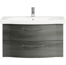 Waschtischunterschrank mit zwei Schubladen, Waschtisch und Armatur