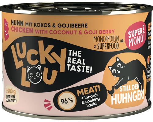 Katzenfutter nass LuckyLou SuperMono Huhn 200 g