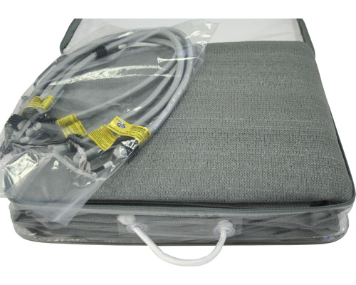 Sonnensegel mit Befestigungsseilen in Verpackung