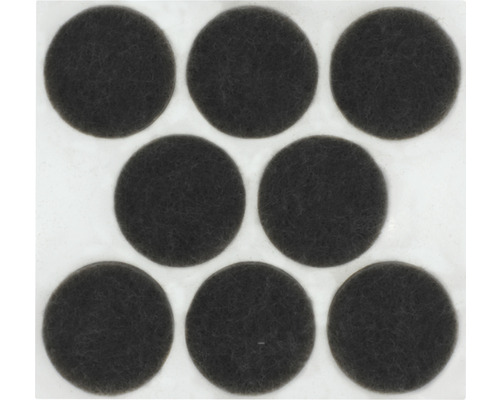 Tarrox Filzgleiter 28x6 mm rund schwarz selbstklebend 8 Stück