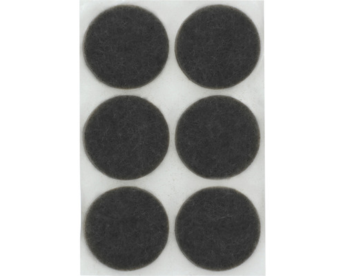 Tarrox Filzgleiter 33x6 mm rund schwarz selbstklebend 6 Stück