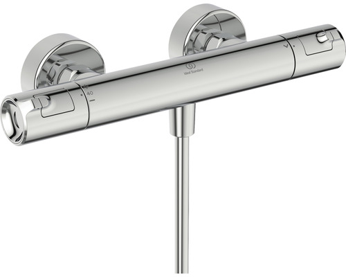 Aufputz-Brausethermostat aus Metall mit Ideal Standard Logo