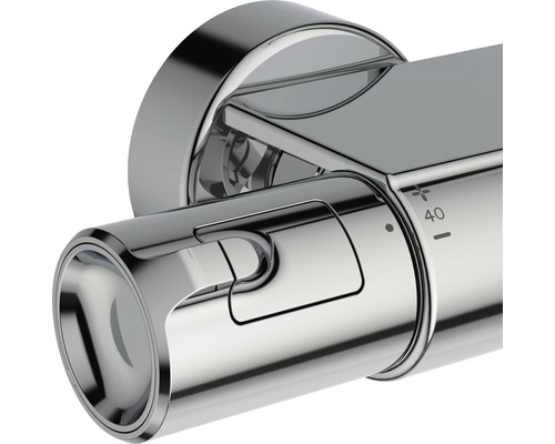 Thermostatarmatur aus Metall mit Temperatureinstellung bis 40 Grad