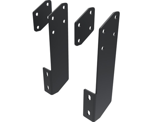 Dachsparrenhalter für Kassettenmarkise Positano anthrazit (Pack = 2 Stück) Metallhalterungen mit Befestigungslöchern