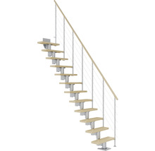 Raumspartreppe mit Geländer und Holzstufen
