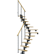 Raumspartreppe mit Holzstufen und Geländer