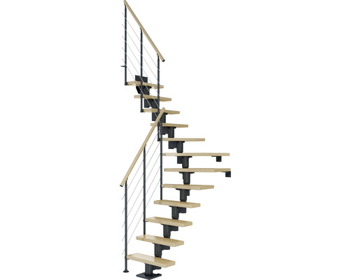 Pertura Mittelholmtreppe Spiros Anthrazit 1/4 gewendelt unten links/rechts 75 cm Relinggeländer Ahorn Leimholz Lackiert 13 Stufen / 14 Steigungen Pertura Mittelholmtreppe Spiros Anthrazit 1/4 gewendelt unten links/rechts 75 cm Relinggeländer Ahorn Leimholz Lackiert 13 Stufen / 14 Steigungen
