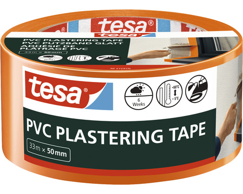 Tesa PVC Putzband, 33 Meter x 50 Millimeter