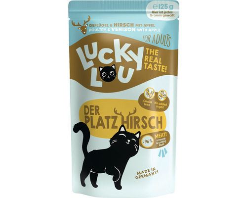 Katzenfutter nass LuckyLou Gefl&Hirsch 125g