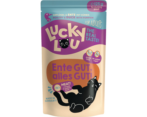 Katzenfutter nass LuckyLou Adult Geflügel & Ente 125 g