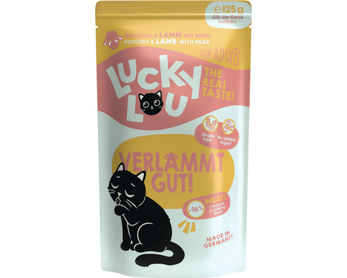 Katzenfutter nass LuckyLou Adult Geflügel & Lamm 125 g