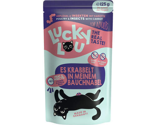 Katzenfutter nass LuckyLou Geflügel & Insekten 125 g