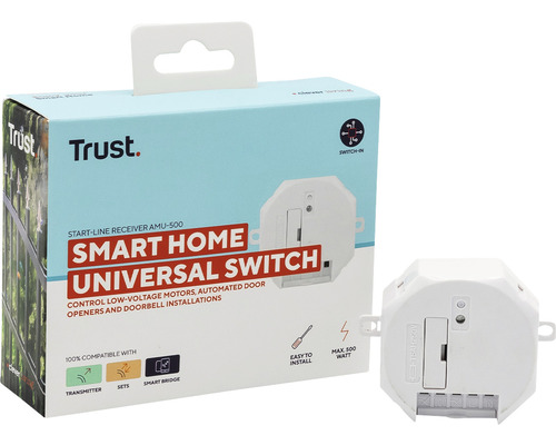 Trust Smart Home Universal Schalter mit Produktverpackung
