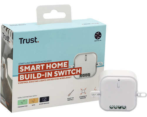 Trust Smart Home Einbauschalter mit Verpackung