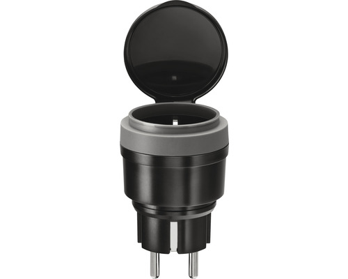 Steckdosenadapter mit Klappdeckel für den Aussenbereich