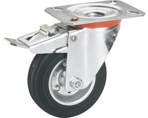 Lenkrolle mit Feststeller und Anschraubplatte