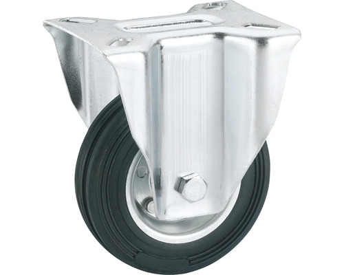 Lenkrolle mit Gummi-Rad und Stahlgehäuse