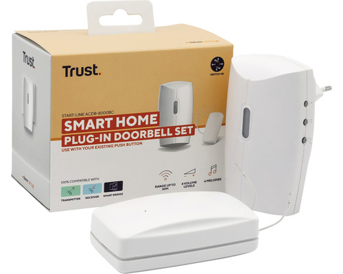 Trust Smart Home Funk-Türklingel Set mit Stecker
