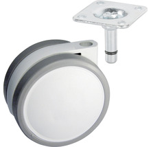 Möbelrolle mit Platte und Stift