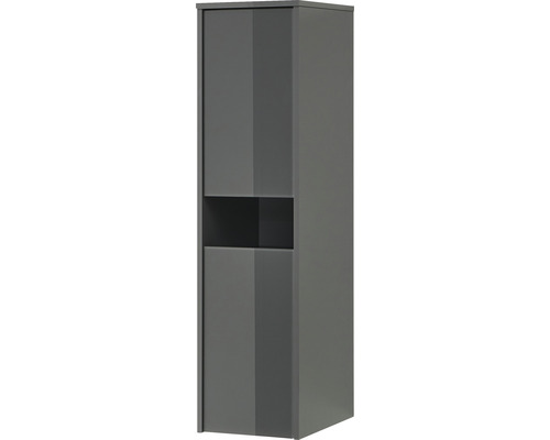 Grauer Badschrank mit Regal