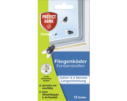 Fliegenköder Fliegenfänger Fliegenfalle Protect Home Fensterstreifen 12 St.