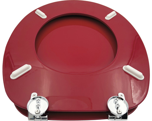 Rote WC-Brille mit Befestigungsmaterial
