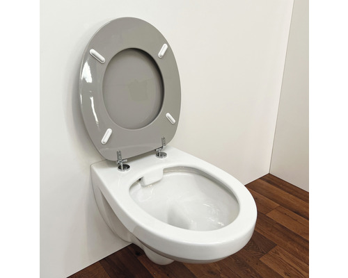 Wand-Tiefspül-WC mit offenem Spülrand und WC-Sitz