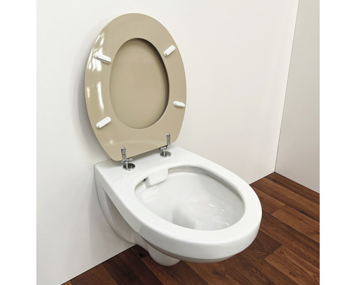 Wand-Tiefspül-WC mit offenem Spülrand und WC-Sitz