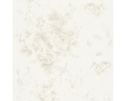 Vliestapete 30647-2 Romantico Blumenbouquet silber Tapete mit Rosenmuster