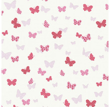 Vliestapete 36933-1 Attractive Schmetterlinge rosa rot weiß-thumb-0