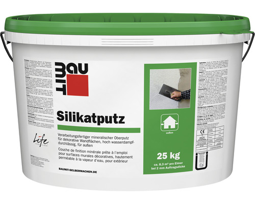 Baumit pastöser Dekorputz Silikatputz Kratz 2 mm weiß 25 kg