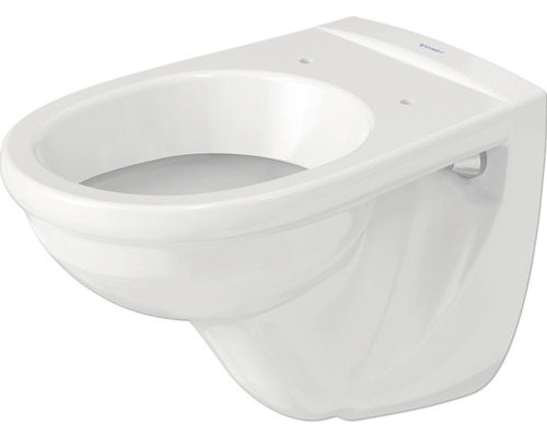 DURAVIT Wand-WC D-Code Tiefspüler mit Spülrand weiß glänzend ohne WC-Sitz 184090000 Wand-Tiefspülklosett aus Sanitärkeramik