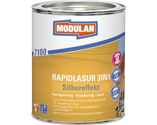 MODULAN Rapidlasur 3in1 silbereffekt graualuminium 750 ml