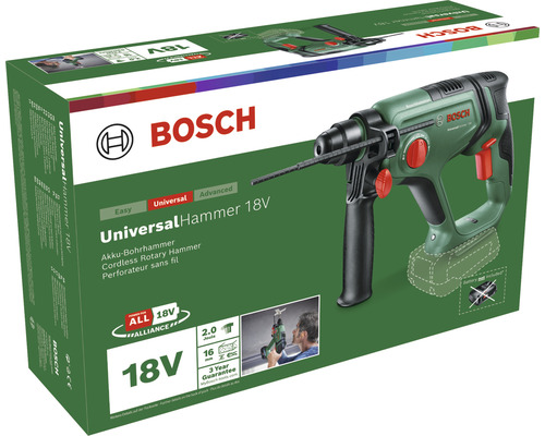 Bosch UniversalHammer 18V Akku-Bohrhammer im Karton
