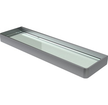 Glasablage mit Metallrahmen
