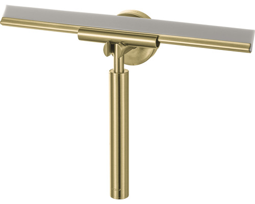 Duschkabinenabzieher HACEKA Kosmos gold gebürstet 2010981 Duschabzieher aus Metall mit Wandhalterung