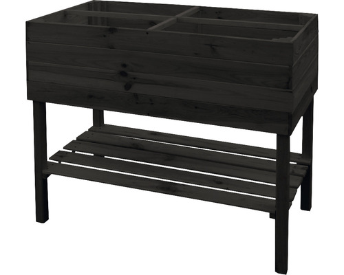 Hochbeet aus Holz mit Ablagefläche