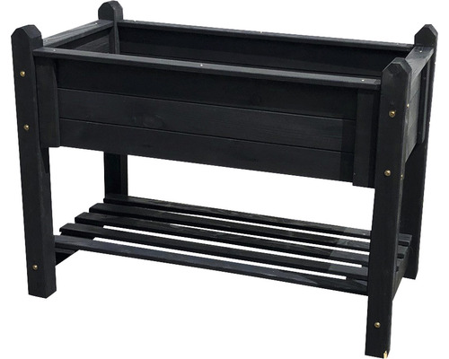 Hochbeet aus Holz mit Ablagefläche