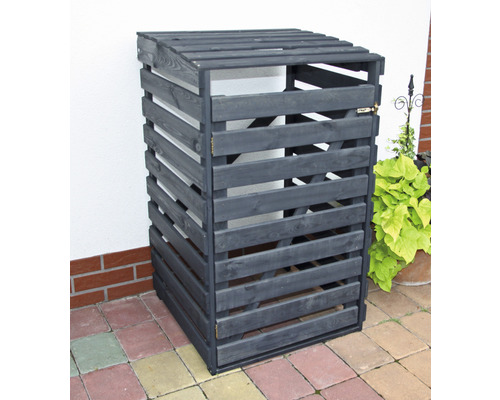 Mülltonnenbox promadino für 1 Tonne 120 l 67,5 x 63 x 111 cm anthrazit